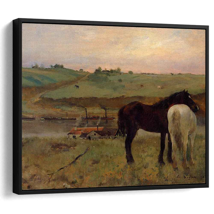 Horses in a Meadow (1871) by Edgar Degas