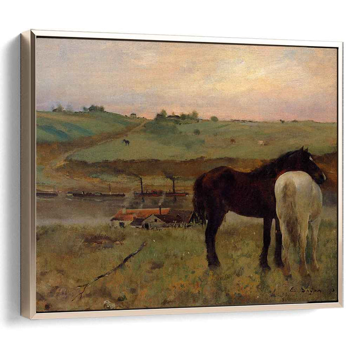 Horses in a Meadow (1871) by Edgar Degas
