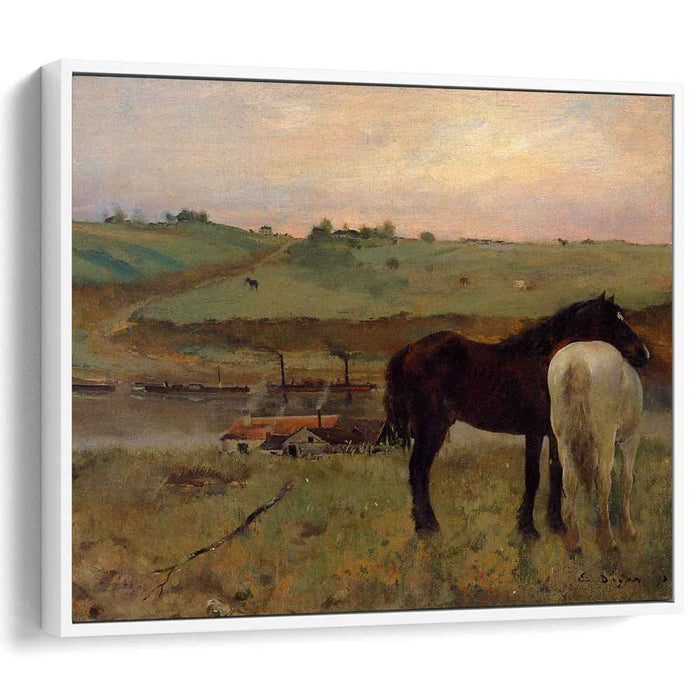 Horses in a Meadow (1871) by Edgar Degas