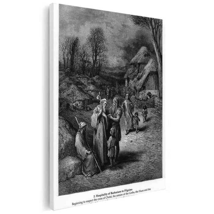 Hospitality of Barbarians to Pilgrims by Gustave Dore
