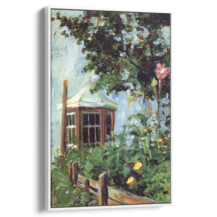 House with a Bay Window in the Garden (1907) by Egon Schiele