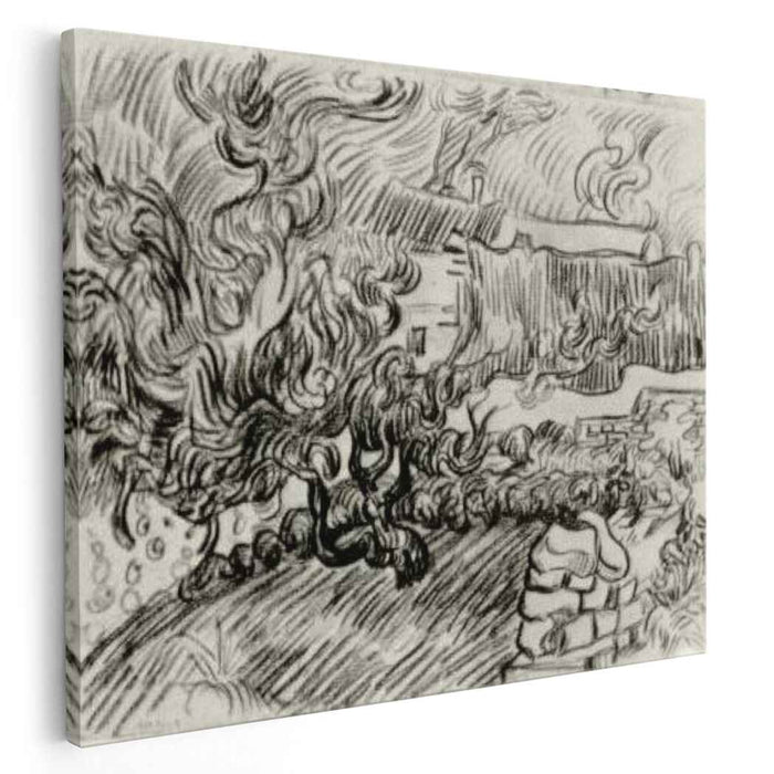 Houses among Trees (1890) by Vincent van Gogh