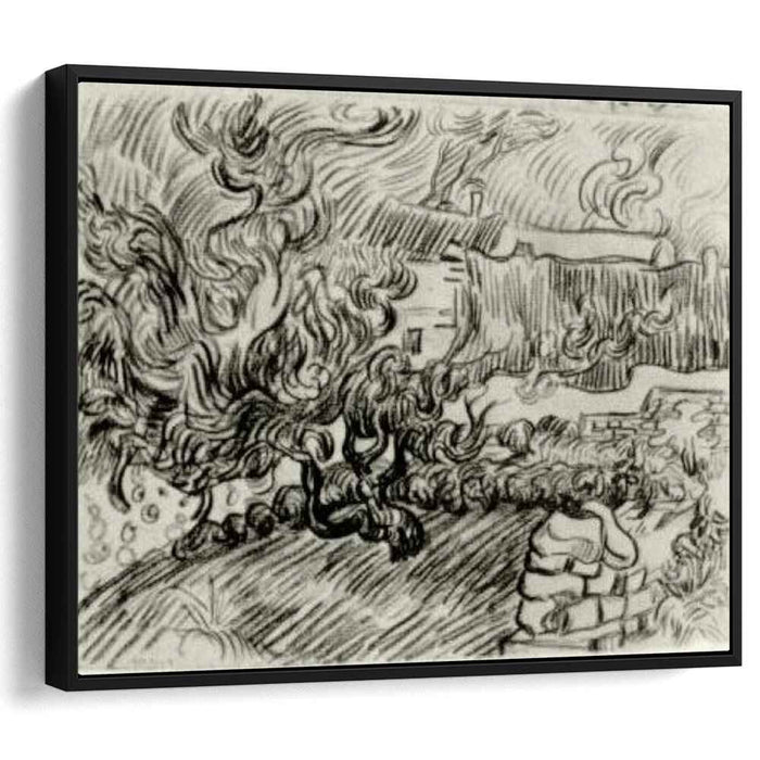 Houses among Trees (1890) by Vincent van Gogh