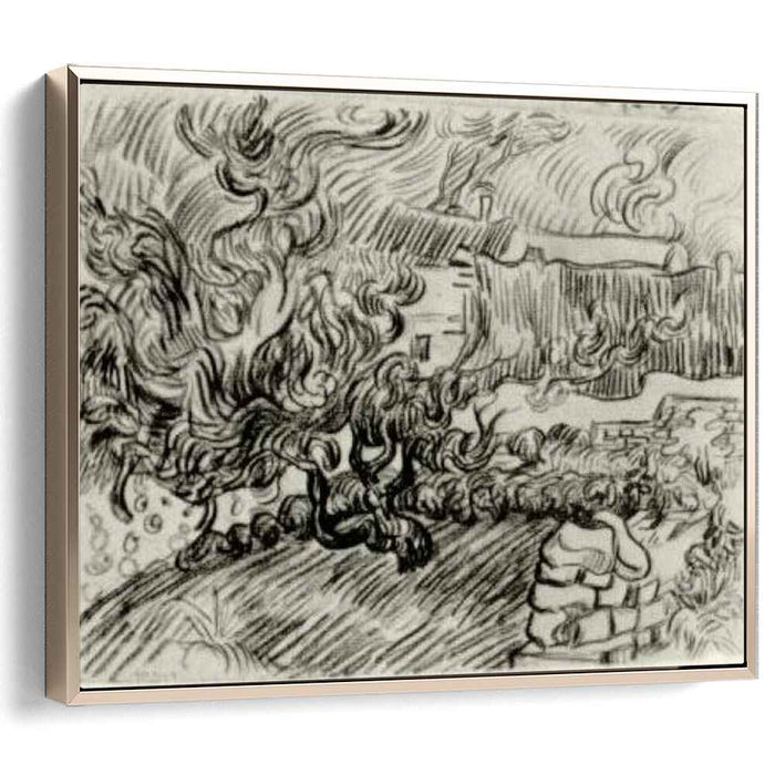 Houses among Trees (1890) by Vincent van Gogh