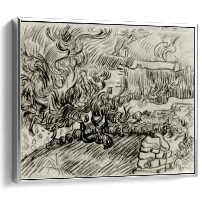 Houses among Trees (1890) by Vincent van Gogh