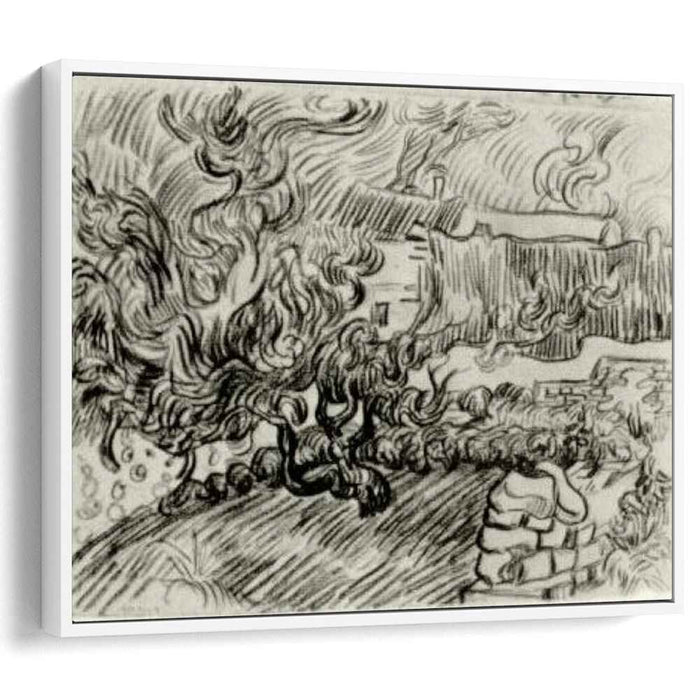 Houses among Trees (1890) by Vincent van Gogh