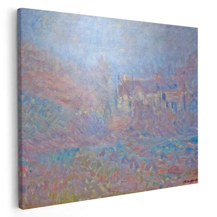 Houses at Falaise in the Fog (1885) by Claude Monet