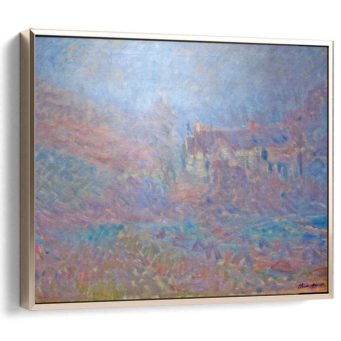Houses at Falaise in the Fog (1885) by Claude Monet