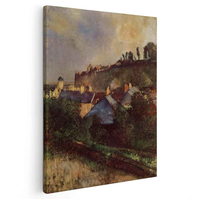 Houses at the Foot of a Cliff (Saint-Valery-sur-Somme) (1898) by Edgar Degas