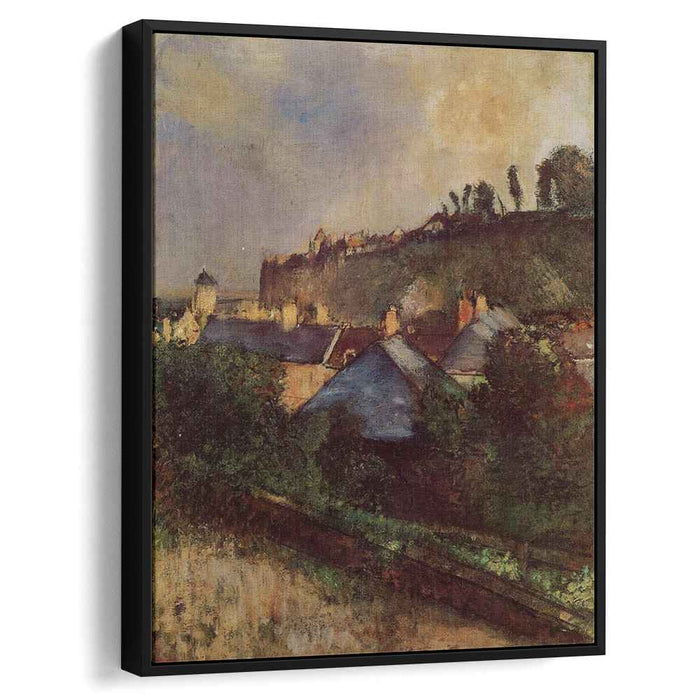 Houses at the Foot of a Cliff (Saint-Valery-sur-Somme) (1898) by Edgar Degas