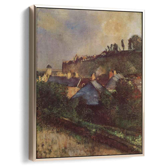 Houses at the Foot of a Cliff (Saint-Valery-sur-Somme) (1898) by Edgar Degas