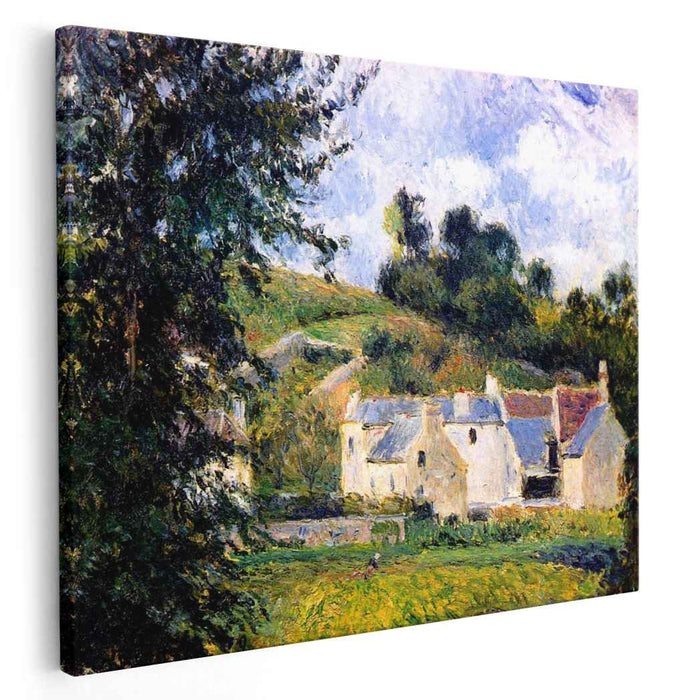 Houses of l'Hermitage, Pontoise by Camille Pissarro