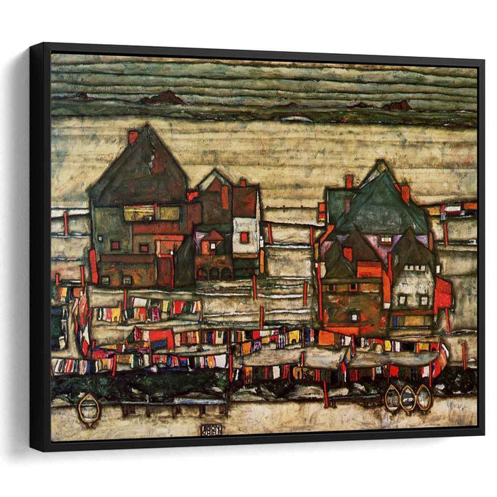 Houses with Laundry (Seeburg) (1914) by Egon Schiele