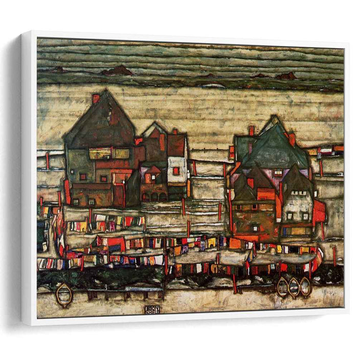 Houses with Laundry (Seeburg) (1914) by Egon Schiele