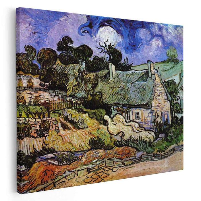Houses with Thatched Roofs, Cordeville by Vincent van Gogh
