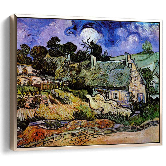 Houses with Thatched Roofs, Cordeville by Vincent van Gogh