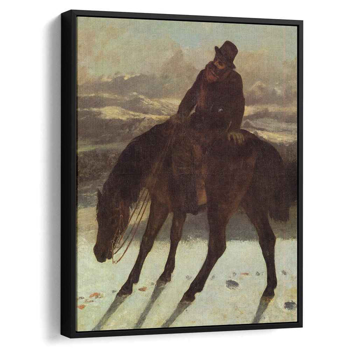 Hunter on Horseback, Redcovering the Trail by Gustave Courbet