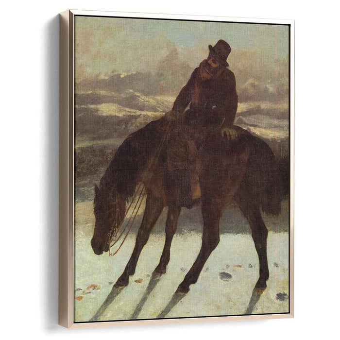 Hunter on Horseback, Redcovering the Trail by Gustave Courbet