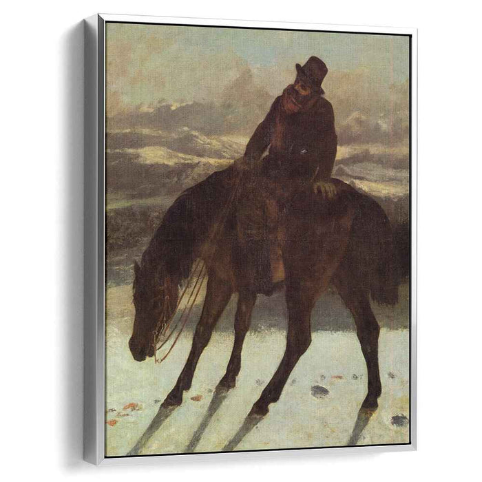 Hunter on Horseback, Redcovering the Trail by Gustave Courbet