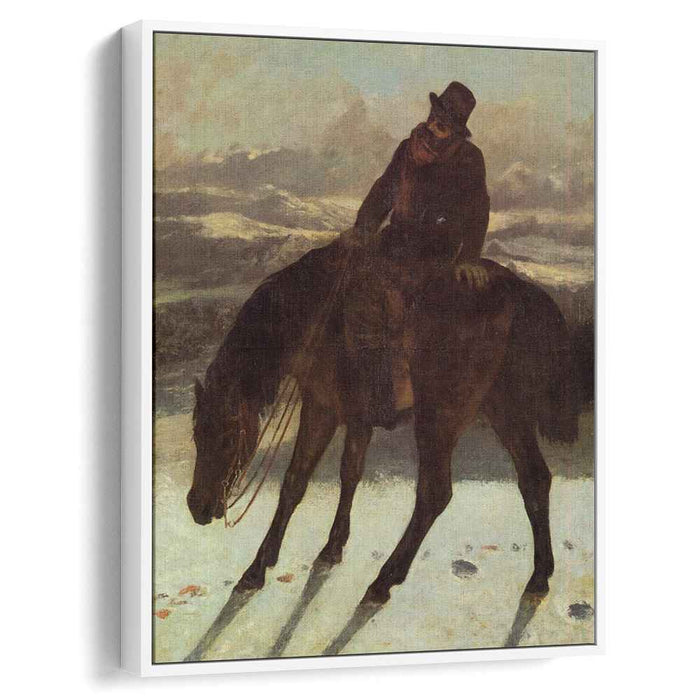 Hunter on Horseback, Redcovering the Trail by Gustave Courbet