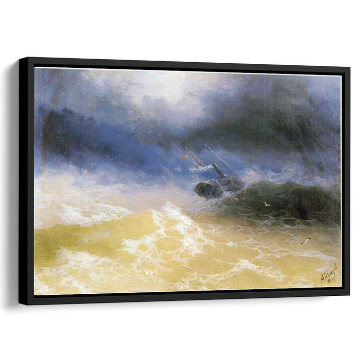 Hurricane on a sea (1899) by Ivan Aivazovsky
