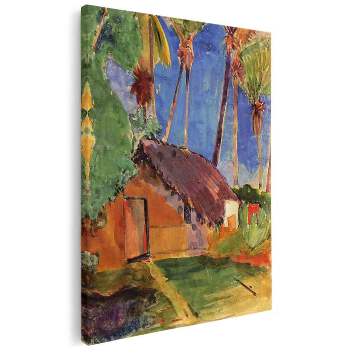 Hut under the coconut palms (1894) by Paul Gauguin