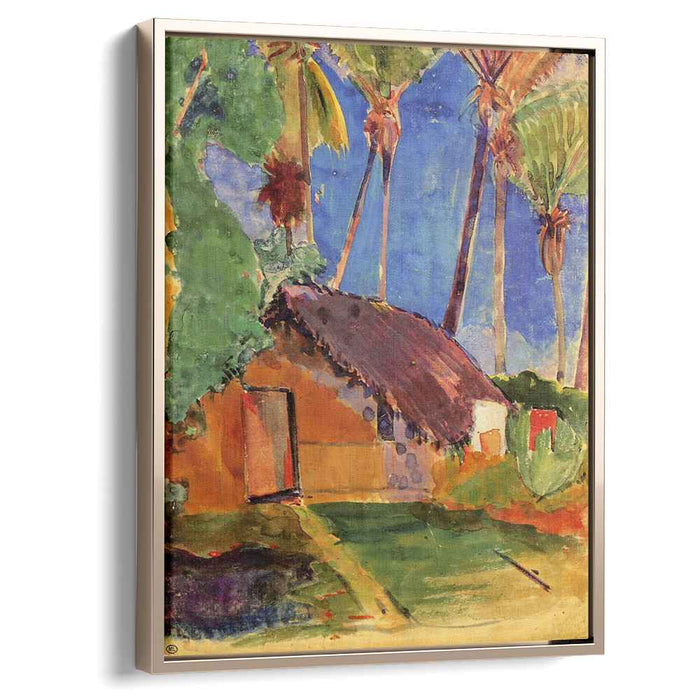 Hut under the coconut palms (1894) by Paul Gauguin
