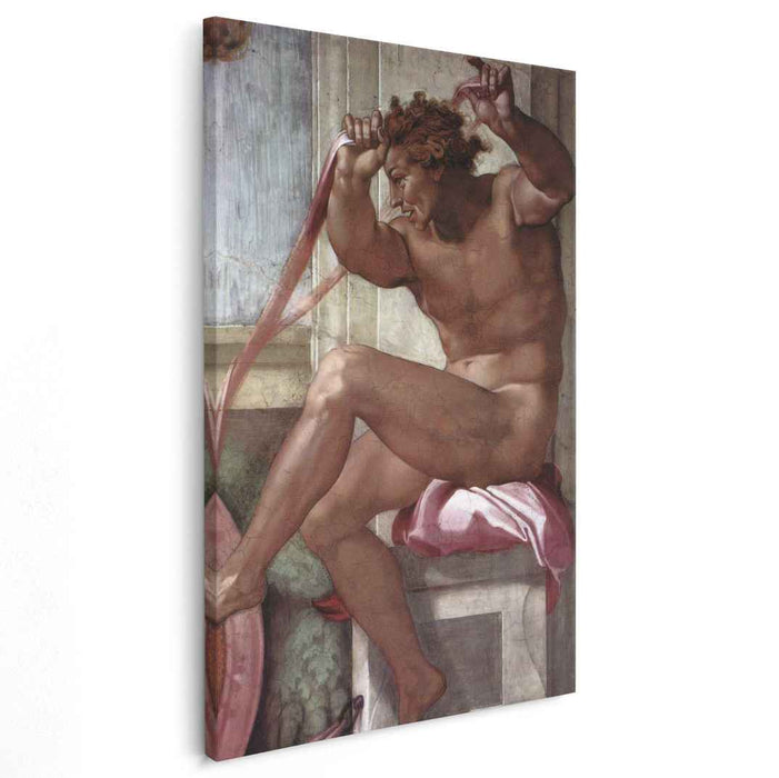 Ignudo (1509) by Michelangelo