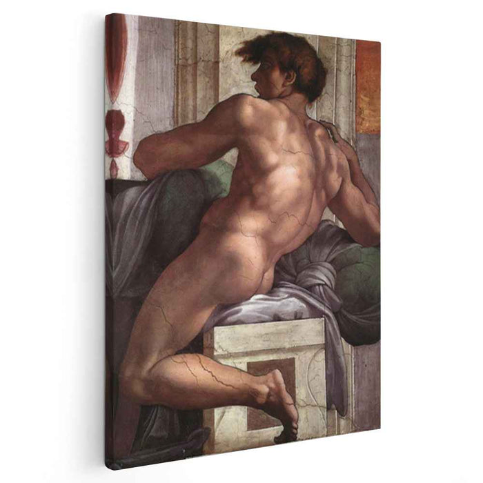 Ignudo (1509) by Michelangelo