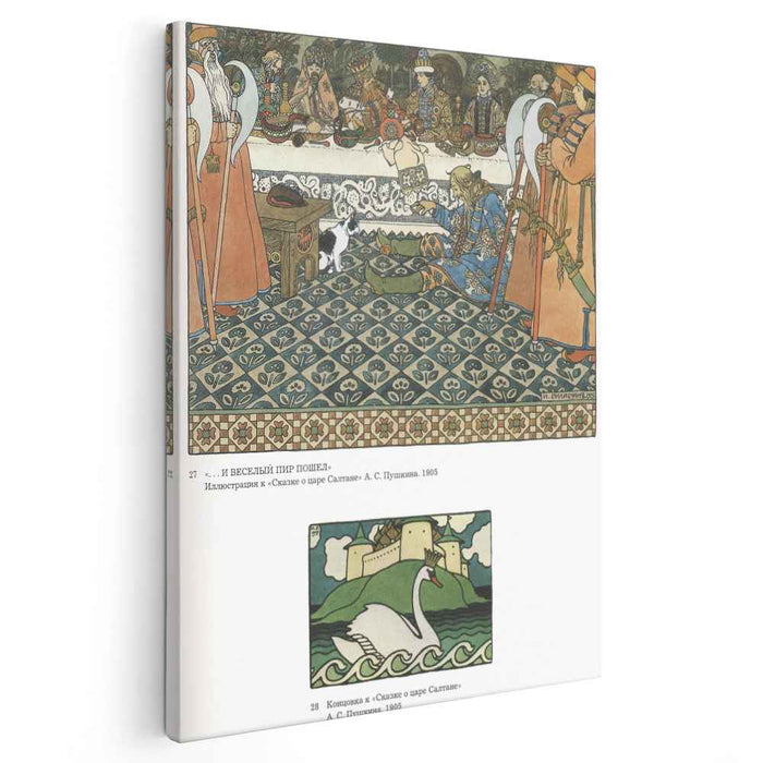Illustration for Alexander Pushkin's 'Fairytale of the Tsar Saltan' (1905) by Ivan Bilibin