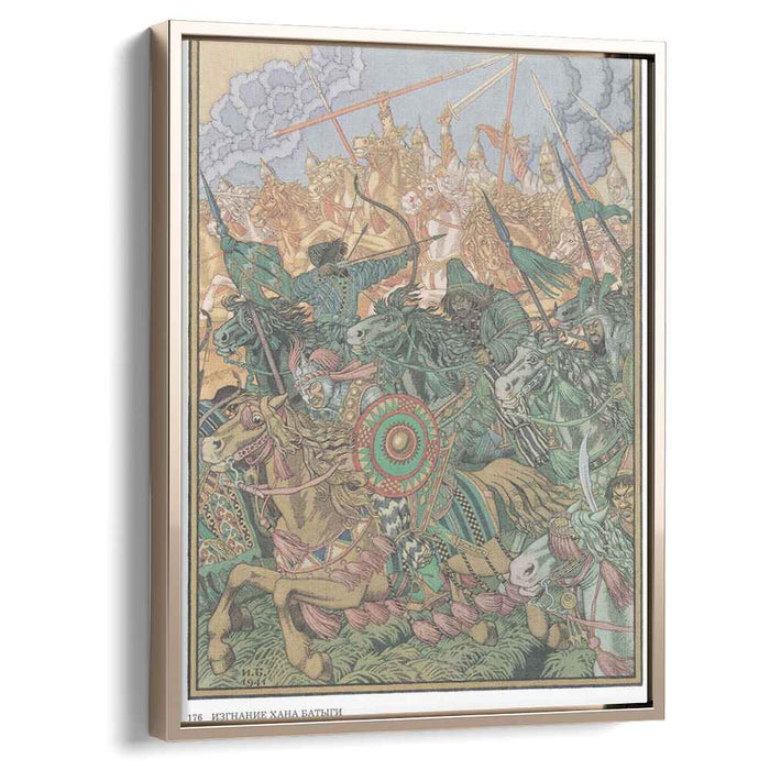 Illustration for the epic "Exile Khan Batygi" (1941) by Ivan Bilibin