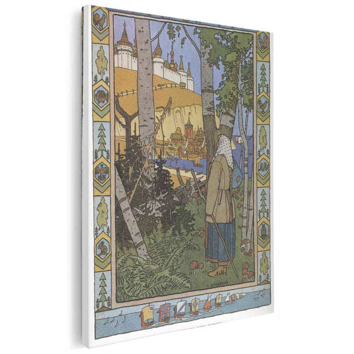 Illustration for the Russian Fairy Story "Feather Of Finist Falcon" (1900) by Ivan Bilibin