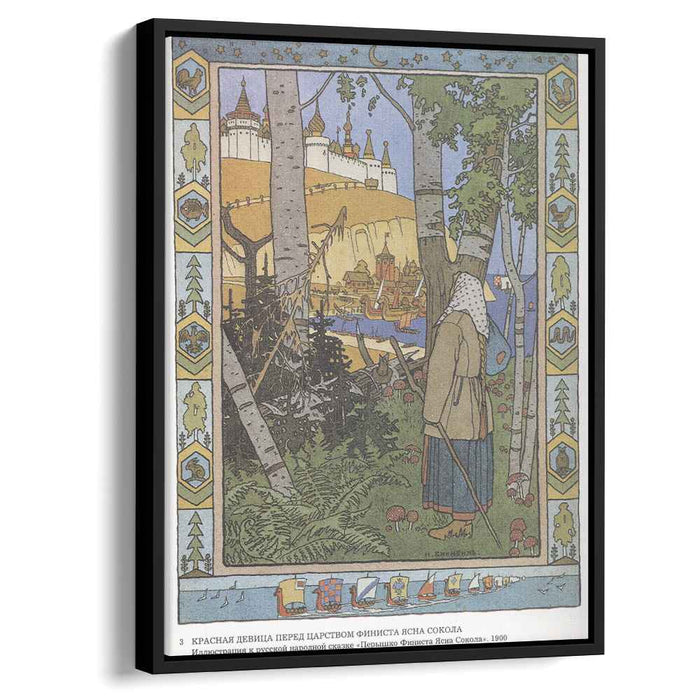 Illustration for the Russian Fairy Story "Feather Of Finist Falcon" (1900) by Ivan Bilibin