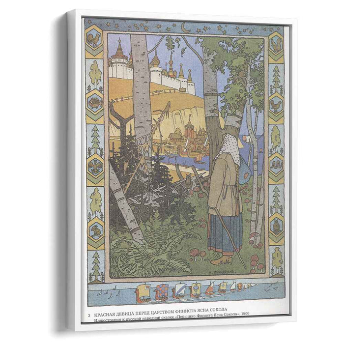 Illustration for the Russian Fairy Story "Feather Of Finist Falcon" (1900) by Ivan Bilibin