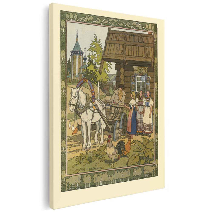 Illustration for the Russian Fairy Story "Feather Of Finist Falcon" by Ivan Bilibin