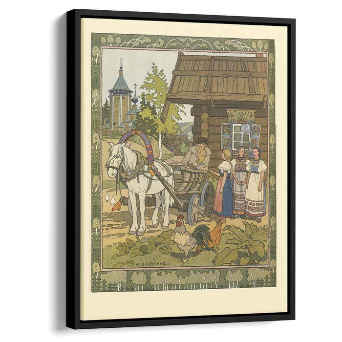 Illustration for the Russian Fairy Story "Feather Of Finist Falcon" by Ivan Bilibin