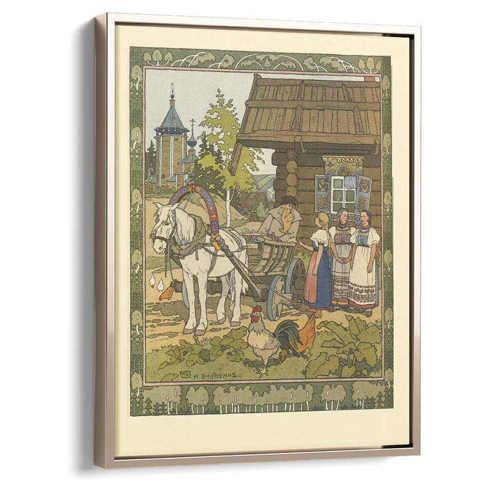 Illustration for the Russian Fairy Story "Feather Of Finist Falcon" by Ivan Bilibin