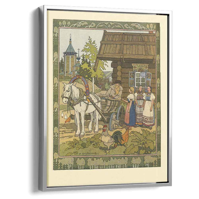 Illustration for the Russian Fairy Story "Feather Of Finist Falcon" by Ivan Bilibin