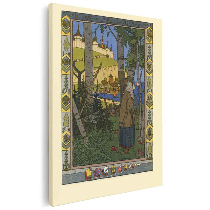 Illustration for the Russian Fairy Story "Feather Of Finist Falcon" by Ivan Bilibin