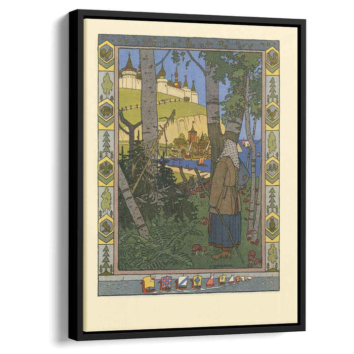 Illustration for the Russian Fairy Story "Feather Of Finist Falcon" by Ivan Bilibin