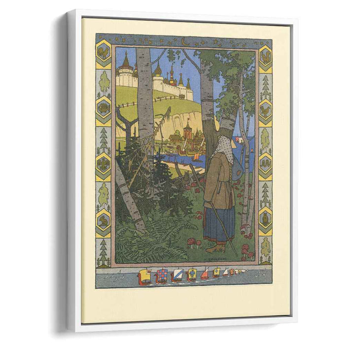 Illustration for the Russian Fairy Story "Feather Of Finist Falcon" by Ivan Bilibin