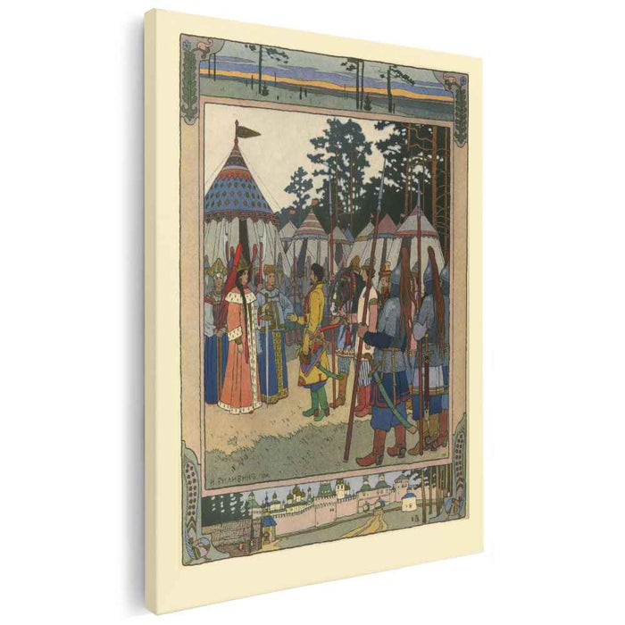 Illustration for the Russian Fairy Story "Maria Morevna" (1900) by Ivan Bilibin