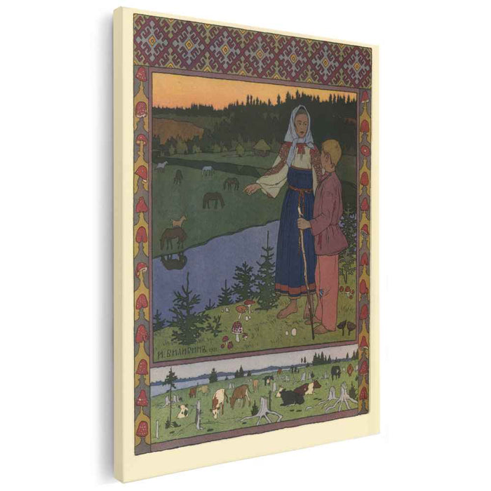 Illustration for the Russian Fairy Story "Sister Alyonushka and brother Ivanushka" (1901) by Ivan Bilibin