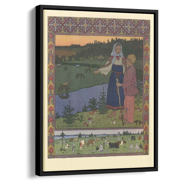 Illustration for the Russian Fairy Story "Sister Alyonushka and brother Ivanushka" (1901) by Ivan Bilibin