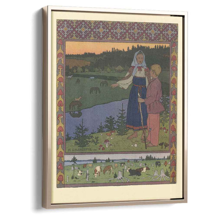 Illustration for the Russian Fairy Story "Sister Alyonushka and brother Ivanushka" (1901) by Ivan Bilibin