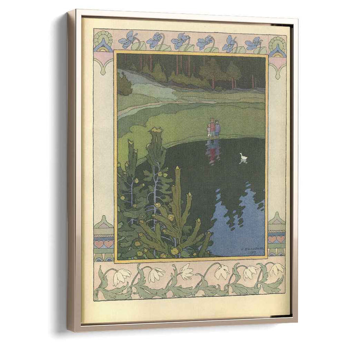 Illustration for the Russian Fairy Story "White duck" (1902) by Ivan Bilibin