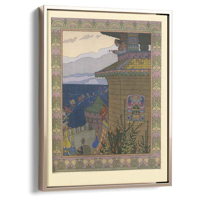 Illustration for the Russian Fairy Story "White duck" by Ivan Bilibin