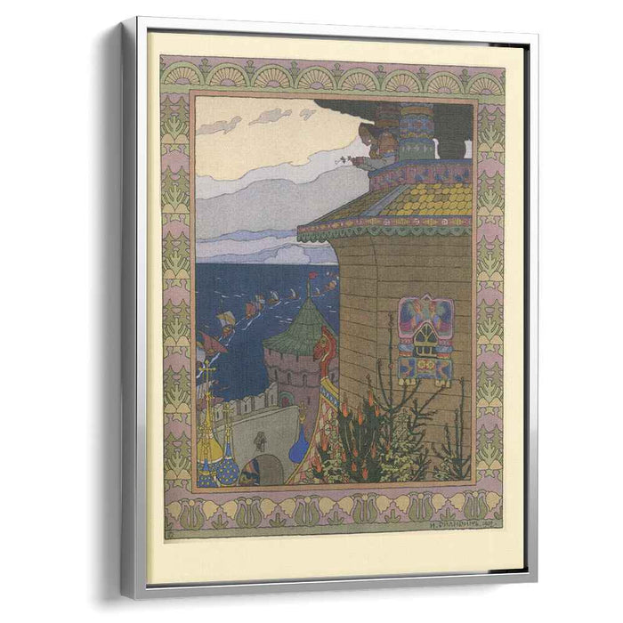 Illustration for the Russian Fairy Story "White duck" by Ivan Bilibin