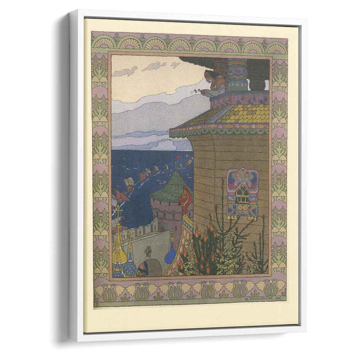 Illustration for the Russian Fairy Story "White duck" by Ivan Bilibin