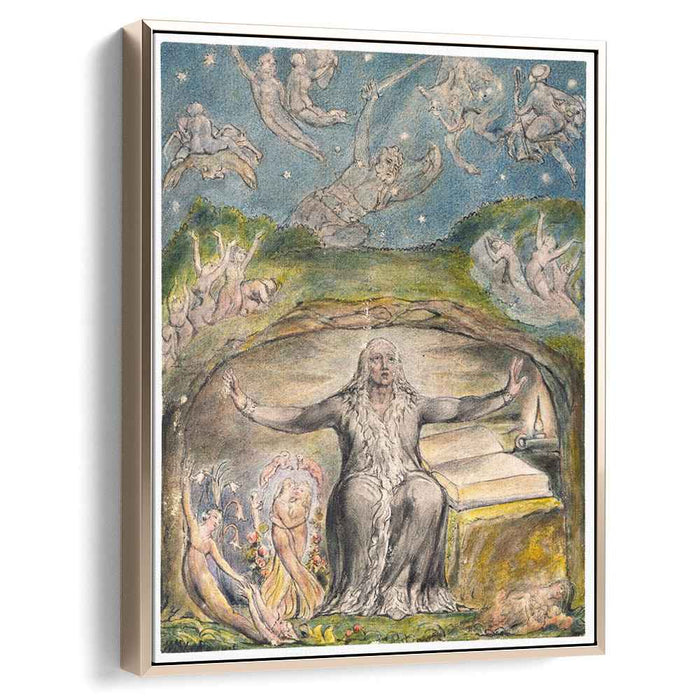 Illustration to Milton`s L`Allegro and Il Penseroso (1820) by William Blake